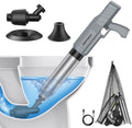 Electric Toilet Plunger, Heavy-Duty Clog Remover, Dark Gray