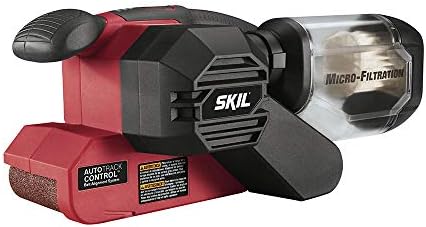 Skil 7510-01 120 Volt 3-InchX 18-InchBelt Sander and POWERTEC 110810 3 x 18 Inch Sanding Belts, 80 Grit Aluminum Oxide Belt Sander Sanding Belt for Portable Belt Sander
