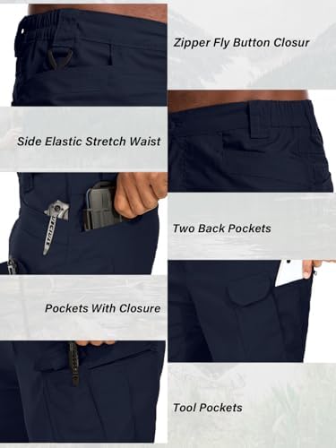 Mens Work Shorts Cargo Tactical Outdoor Wear Resistant Hiking Tool Shorts