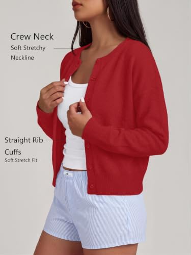 Trendy Queen Cropped Cardigan Sweaters for Women Fall Fashion Clothes 2026