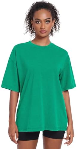 Womens Vintage Oversized T Shirts Acid Washed Baggy Cotton Tee Workout Gym Shirts Boyfriend Short Sleeve Tops