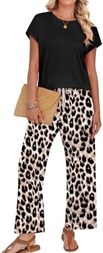 WIHOLL Two Piece Sets for Women Summer Spring Outfits Lounge Sets Beach Vacation Clothes Airport Travel Matching Clothing