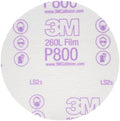 3M Hookit Finishing Film Abrasive Disc, 260L, 00954, 5 in, P800