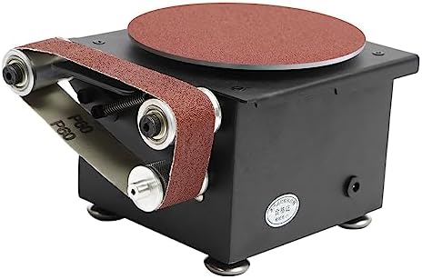 Mini Belt Disc Sander, 3-in-1 Multi-function Sander，Adjustable Speed Electric Sander，6-Inch Sanding Disc and 1.2 x 15-Inch Sand Belt Bench Grinder Fit for DIY Grinding of Metal, Wood, Aluminium