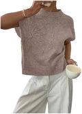 SOLY HUX Women's Short Sleeve Business Casual Sweater