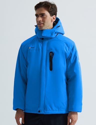GEMYSE Men's Winter Ski Jacket Waterproof Snow Coat with Detachable Hood