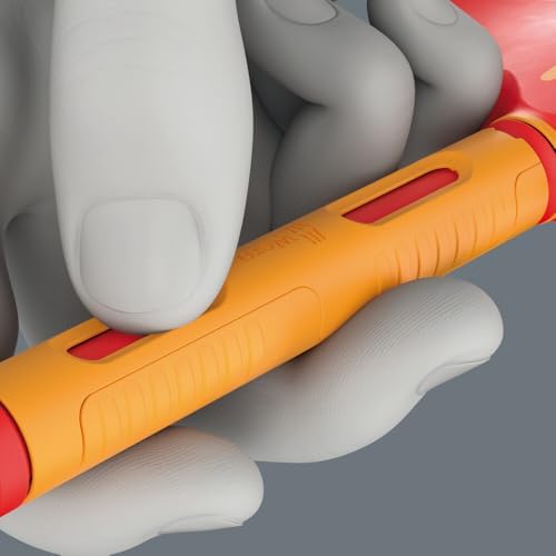 05005121001 410 i VDE A RA VDE-insulated T-handle adapter screwdriver with ratchet functionality for 1/4" sockets, 1/4" x 130 mm