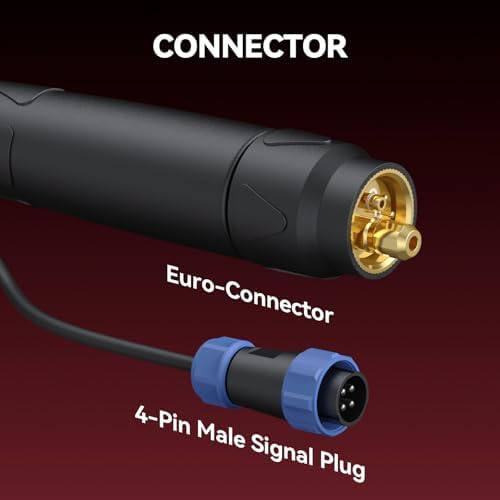 ARCCAPTAIN Spool Gun 4-Pin for Aluminum Welding 150A Euro Connection 10FT