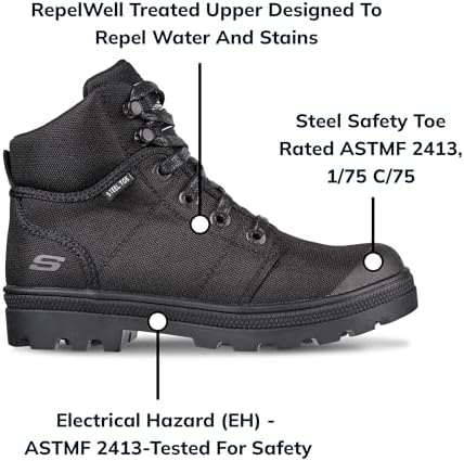 Skechers Women's Rotund Darragh Work Lace-Up Safety Toe Boots