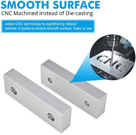 10 Set 20pcs 6 x 2 x 1 Soft Jaws Set Standard Machinable Aluminum Compatible with Kurt 6" Vise Jaws