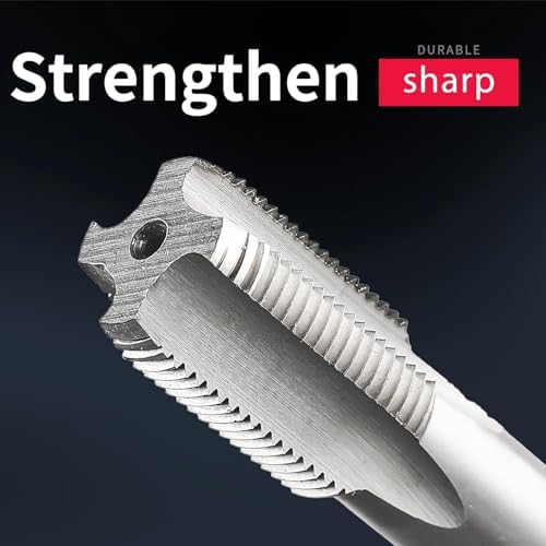 Left Hand Straight Flute Thread Tap Machine Tap HSS (High Speed Steel) Threading Tapping Repair Tools DRINYOUNG (8pcs：5/8-20 - 1"-18)
