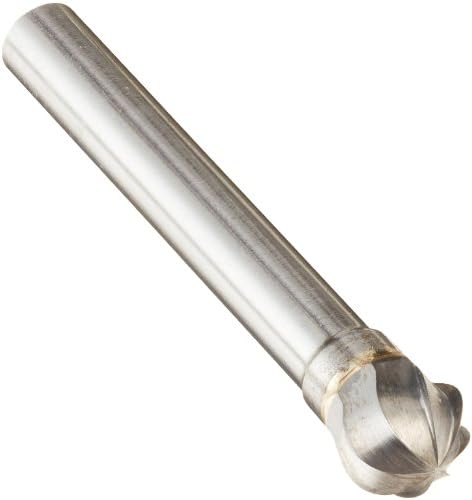 Drill America SD-3NF Carbide Burr/Rotary File Ball End None-Ferrous for Aluminum 3/8" Dia. x 3/8" Cut Length with 1/4" Shank and 3-1/16" Overall Length, DUL Series