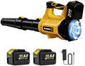 Leaf Blower Cordless - 800CFM Electric Leaf Blower with 2 * 6.0Ah Batteries and Charger, 6 Speed 21V Powerful Blowers for Garden Lawn Care Patio Blowing Leaves Dust Snow Gift for Men