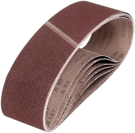 HARFINGTON 6 x 48 Inch Sanding Belts, 6 Pcs 80 Grits Aluminum Oxide