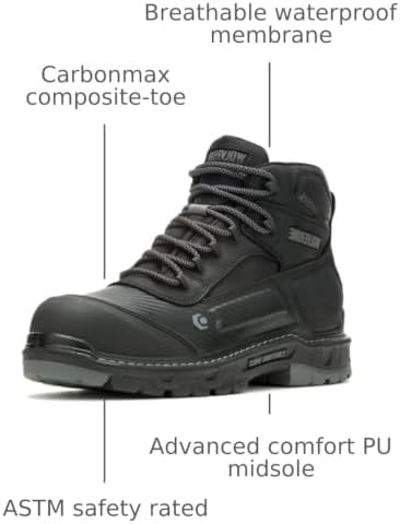 Wolverine Men's Overpass Composite Toe Waterproof Work Boots