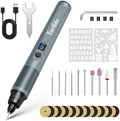 Tarlido Electric Engraving Pen, Mini Cordless Rotary Tools, USB-C Rechargeable Etching Pen, 4V/1200mAh DIY Engraver Machine for Metal, Wood, Glass, Plastic,2 Stencils, Dark Grey