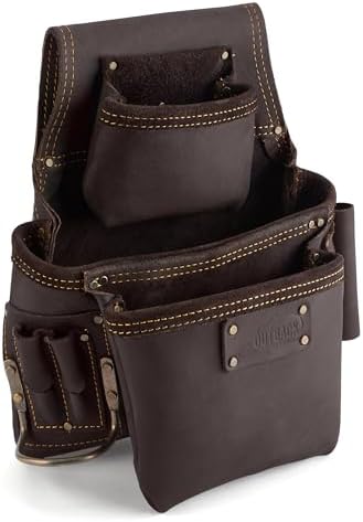 Ox Pro Full Grain Leather Tool Pouches - Made with Double Stitching and Rivet Reinforced Pockets