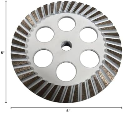 6" Grinding Wheels for Concrete, Granite, and Marble, #80/100 Grit