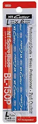 NT Cutter 18mm Heavy-Duty Snap-Off Blades, 6-Blade/Pack, 1 Pack (BL-150P)
