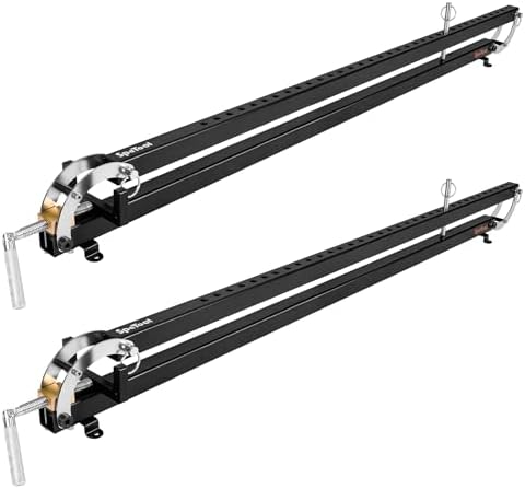 SpeTool 36 inch Panel Clamp 2 Pack, 4-Way Pressure Steel Parallel Clamp for Board Cabinet, Tabletops, Woodwork, Adjustable Parallelogram Couplers, Cutting Board Clamps for Precision Projects