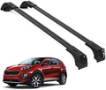 ERKUL Roof Rack Cross Bars for Kia Sportage 2017-2022 | Aluminum Crossbars with Anti Theft Lock for Rooftop | Compatible with Flush Rails - Black