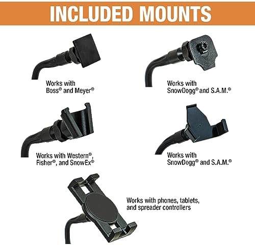 Buyers Products 1306890 SAM Universal Snow Plow Controller Cup Holder, Mount Included, Flexible Arm for Positioning, Cell Phone Holder Attachment, Expandable Cup Mounting