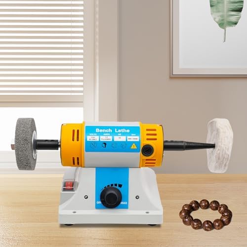 Bench Buffer Polishing Machine,Multi-Function Benchtop Polisher Grinder with Accessories,110V 320W Jewelry Polisher for Wood,Amber, Metal, Jade Manual DIY