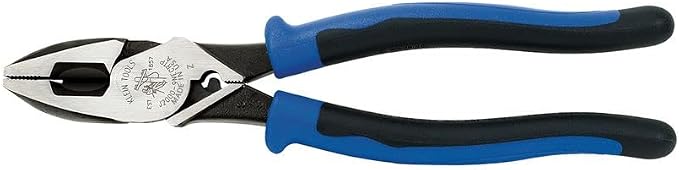 Klein Tools J2000-9NECRTP Side Cutter Linemans Pliers, 9-Inch & 32581 4-in-1 Electronics Screwdriver Set with Precision Machines Bits: 2 Slotted, 2 Phillips, and Cushion Grip Handles, 4-Piece