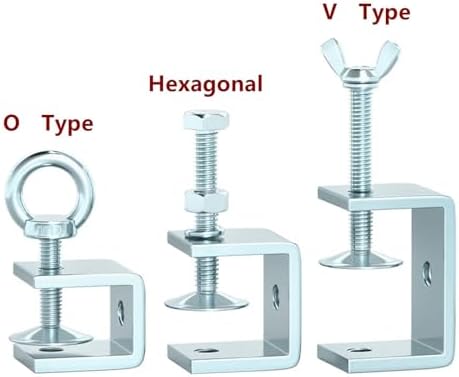 1PCS Galvanized Carbon Steel Tiger Clamp Multiple Shapes Open Height 20-130MM Thickened Material Fixed Fixture Clamping Device(30MM,O Type)