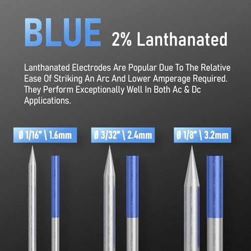 YESWELDER TIG Tungsten Electrode Pre-Sharpened Welding Tungsten Rod 2%