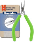 Beadalon Designer Series Slim Pliers - Flat Nose, Lime Green