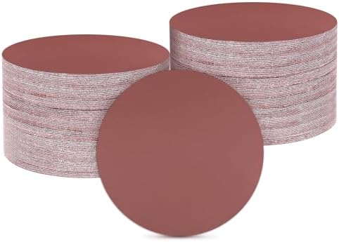 HARFINGTON 100 Pcs 6 Inch Sanding Discs 1500 Grit Red Aluminum Oxide