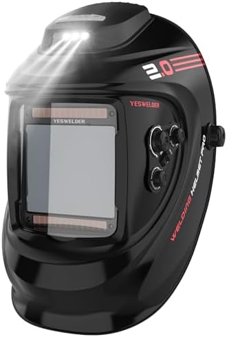 YESWELDER Welding Helmet with Rechargeable Fan and Work Light