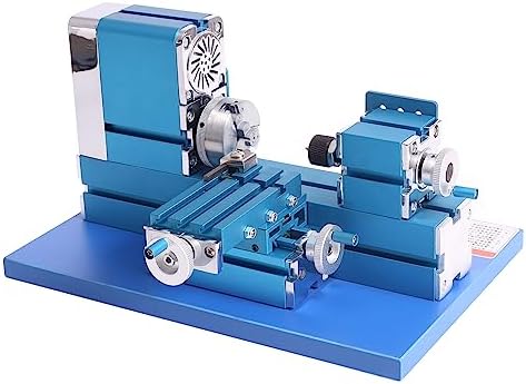 Universal Mini Metal Lathe Machine Motorized Metalworking DIY CNC Tool Woodworking for Education Modelmaking W10003M AC100V~240V 20000rpm (36W Lathe)