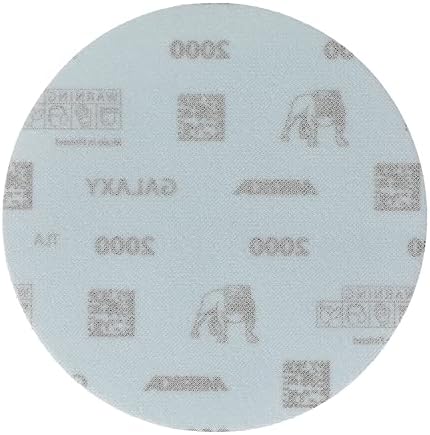 Mirka Galaxy Sandpaper 6 inch Grit 2000 50 Discs Hook & Loop
