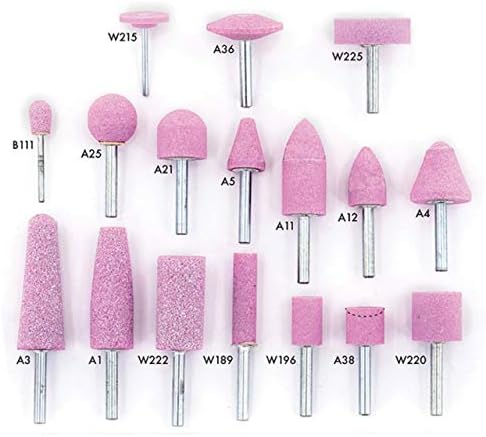 27050 11/16x1-1/4x1/4 Type A12 Vitrified Aluminum Oxide Mounted Points A60R, 10 Pack