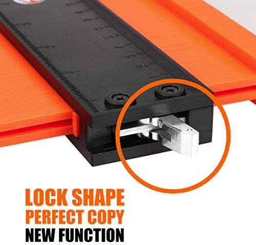 Saker Contour Gauge Duplication-Adjustable Lock-Precisely Copy Irregular Shape-Irregular Woodworking Tracing-Must Have Tool for DIY Handyman Men Husband Dad 10 Inch+5 Inch