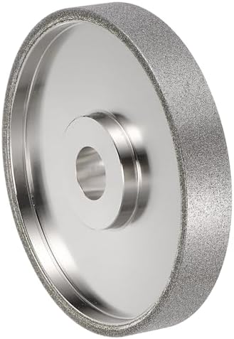 HARFINGTON Diamond Lapidary Wheel 6 Inch x 1 Inch Arbor Hole 120 Grit Grinding Wheels for Stone, Marble, Glass, Ceramics, Crystal, Carbide, Steel