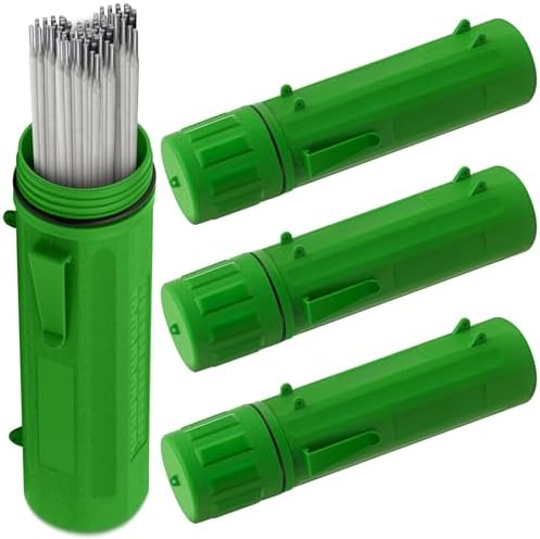 Zonon 4 Pcs Welding Rod Storage Tube 14 Inch Tig Rod Holder, Green