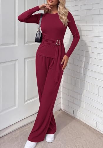 BTFBM 2 Piece Sets For Women Fall Outfits Lounge Set Business