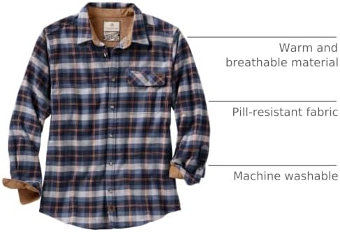 Legendary Whitetails Mens Flannel Long Sleeve Button Down 100% Cotton Shirt
