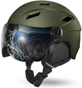 Odoland Ski Helmet with 2-in-1 Visor Goggles, Lightweight for Men Women