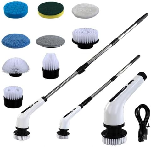 Retractable Handheld Floor Washing Brush Rechargeable Anti-Slip 2 Modes