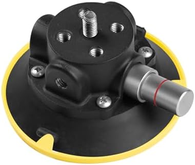 Kupo 4.5" Metal Pump Suction Cup, Heavy Duty Mount with 3/8"-16 Stud for Ball Heads, Cameras, and Accessories on Smooth Surfaces for Production Rigging (KG120011)