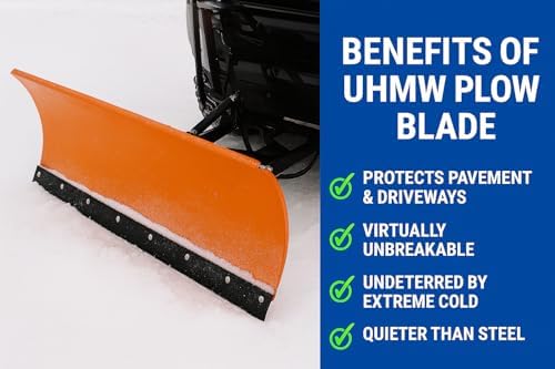 UHMW Snow Plow Poly Cutting Edge Industrial Strength 3/4" X Thick X 3" Wide Driveway Safe plow Blade, Poly plow Cutting Edge, Snow Blower Edge, ATV Snow plow Blade (48" Long)