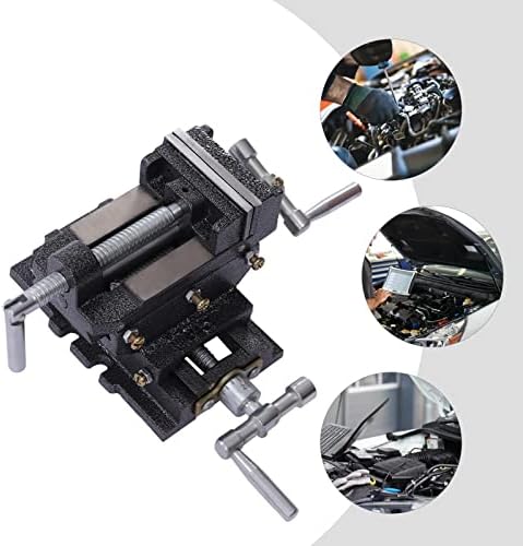 3-Inch Cross Slide Vise Drill Press Milling Vise, 3" Jaw Width, X-Y Compound Vise 2 Way Heavy Duty Bench Mount Clamp Machine Vice Holder Clamping Tool Workholding Milling Device