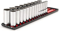 TEKTON 1/2 Inch Drive 12-Point Socket Set, 23-Piece | SHD92121 | (10 - 32 mm), Deep, Socket Rail