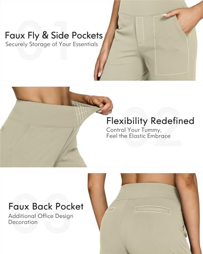 G4Free Yoga Pants for Women Wide Leg Pants with Pockets High Waisted