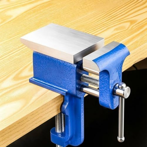 Industrial Bench Vise Workbench Metal Clamping Device With Flat Work Surface Double Guide For Alignment Suitable For Handcrafting General Repairs And Workshop Bench Use