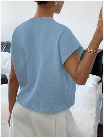 SOLY HUX Women's Short Sleeve Business Casual Sweater